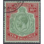 STAMPS BERMUDA - 1924 10/- Green and Red/Pale Emerald,