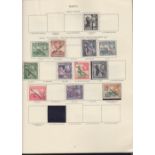 STAMPS - George VI mint and used collection in green Crown album ,