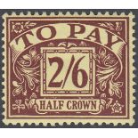 STAMPS GREAT BRITAIN - 1937 2/6 purple/yellow postage due,