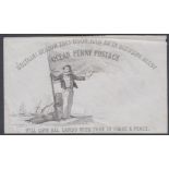 GREAT BRITAIN POSTAL HISTORY - Ocean Penny Postage envelope by Myers and Co,