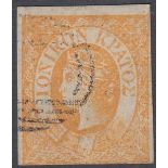 STAMPS IONIAN ISLANDS - 1859 1/2d orange imperf with three margins,