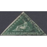 STAMPS CAPE OF GOOD HOPE 1859 1/- Deep Dark Green,