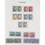 STAMPS SOUTH AFRICA - Mint and used collection in printed Davo album, Voortekkers, some GVI pairs,