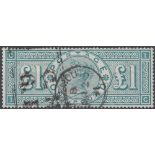 STAMPS GREAT BRITAIN - 1883 £1 green fine used SG 212