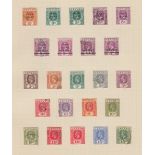 STAMPS CEYLON - GV and GVI mint and used collection of pages with MCA to 5r (also 10r x 2 fiscal