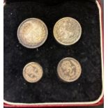 COINS - 1956 Maundy set in special display box, average to good condition, toned.