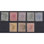 STAMPS SIERRA LEONE 1884 QV wmk 'CA', fine used set of 8 to 1/-, SG 27-34.