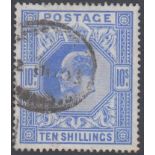 STAMPS GREAT BRITAIN 1902 10/- ultramarine good used example SG 265 Cat £500