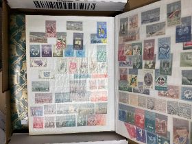 STAMPS EGYPT Stockbook and printed album with many 100s of mint and used issues.