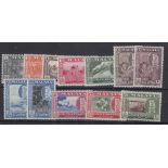 STAMPS MALAYA KELANTAN, 1957 Sultan Ibrahim complete set of 12 values, fine M/M, SG 83-94.