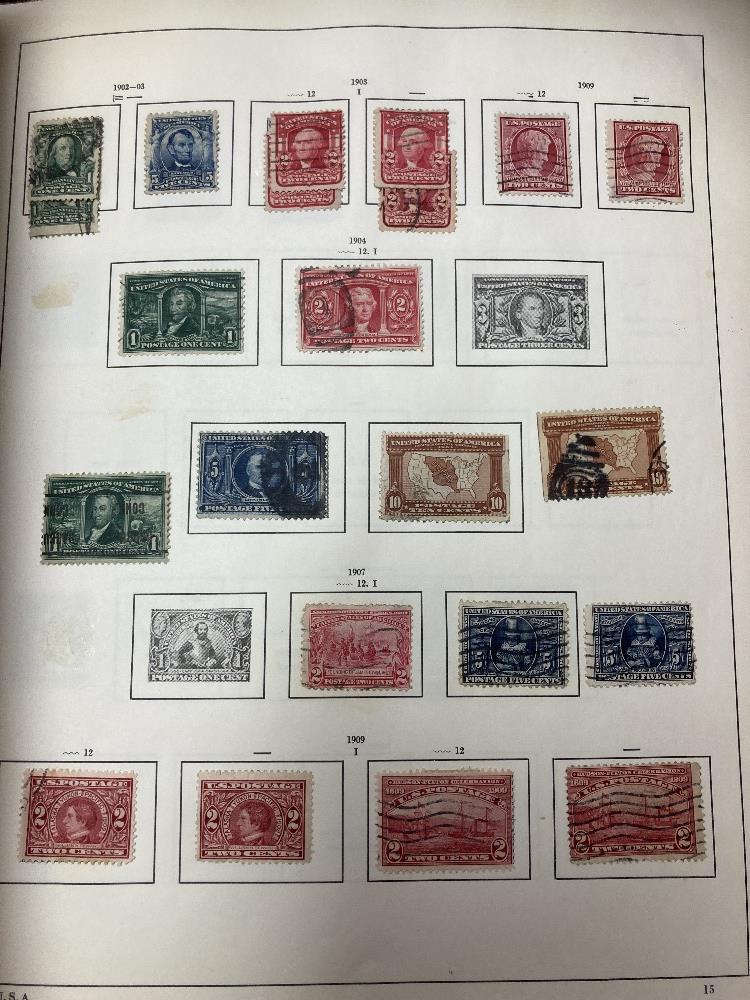 STAMPS USA Box with eight albums or stockbooks with mostly used 19th century issues. - Image 3 of 9