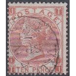STAMPS GREAT BRITAIN 1867 10d Pale Red Brown (TJ) very fine used example VALPARAISO CDS SG 113 Cat