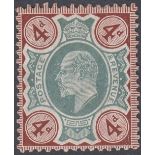 STAMPS GREAT BRITAIN 1902 4d Green and Chocolate Brown (chalky),