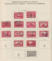 STAMPS USA 1912 Parcel Post set to $1 used (3c has a perfin)