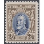 STAMPS SOUTHERN RHODESIA, 1931 GV 2/6d blue & drab, perf 12, lightly M/M, SG 26.