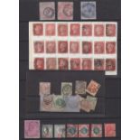 STAMPS GREAT BRITAIN QV - GV used range of hagner pages etc incl 1883 2/6, 5/- and 10/-,