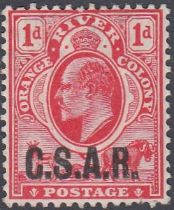 ORANGE FREE STATE, 1905 Railway Official Stamp, 1d scarlet optd 'C.S.A.R.', lightly M/M, SG RO2.
