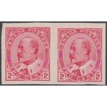 STAMPS CANADA 1903 EDVII 2c pale rose-carmine, imperf horizontal pair, fine U/M, SG 177a.