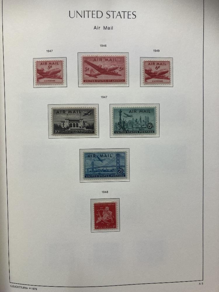 STAMPS USA Mint and used collection in four Lighthouse albums including AIr stamps, - Image 3 of 14