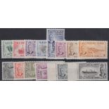 STAMPS FALKLANDS 1952 GVI complete set of 14 values to £1, superb U/M, SG 172-85.