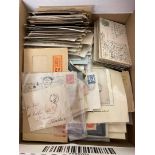 POSTAL HISTORY SUSSEX, box with a few hundred postcards & covers.