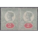 STAMPS GREAT BRITAIN 1887 2d Green and Carmine,