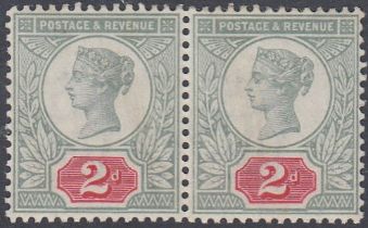 STAMPS GREAT BRITAIN 1887 2d Green and Carmine,