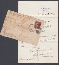 STAMPS GREAT BRITAIN Victorian and pre-stamp letters and correspondence in album,