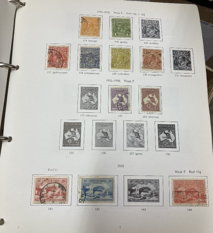STAMPS AUSTRALIA Box with four printed albums & a stockbook. - Image 3 of 9