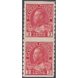 STAMPS CANADA 1922 GV 3c carmine, Die I,