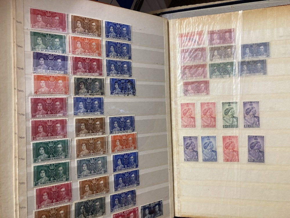 STAMPS BRITISH COMMONWEALTH, box with seven albums and pages, - Image 6 of 7