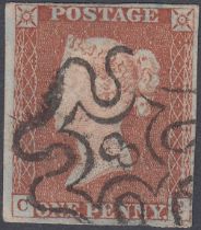 STAMPS GREAT BRITAIN 1841 1d Red ,