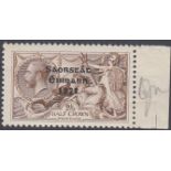 STAMPS IRELAND 1922 Seahorse 2/6 chocolate-brown, Thom opt, lightly M/M with margin, SG 64.
