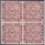 STAMPS NEWFOUNDLAND 1862 1d Chocolate Brown,