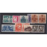 STAMPS SOUTH AFRICA 1941 War Effort set, 7 pairs & 2 singles, fine U/M, SG 88-96.