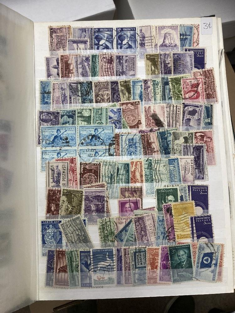 STAMPS USA Box with six well filled large stockbooks, - Image 2 of 7