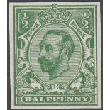 STAMPS GREAT BRITAIN 1911 1/2d Green (die 1b).