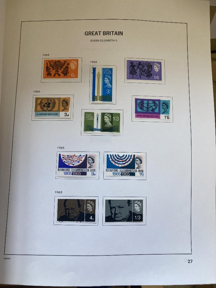 STAMPS GREAT BRITAIN A Davo printed album with mint & used issues from QV 1d red's through to 1999 - Image 4 of 6