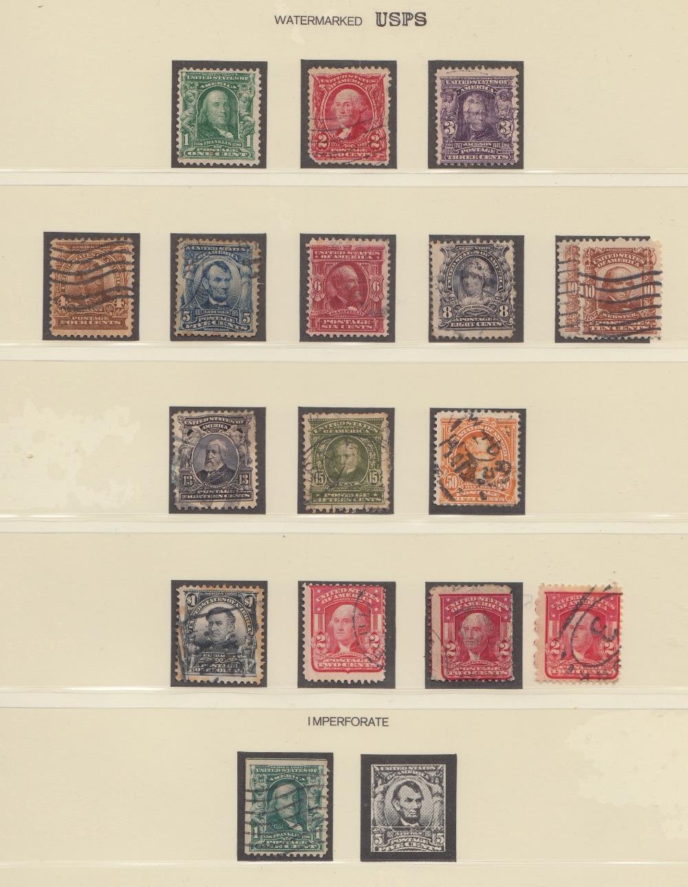 STAMPS USA Lindner hinge-less printed album with issues from 1847 to 1936, mostly used issues, - Image 6 of 8