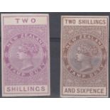 STAMPS NEW ZEALAND OFFICIALS, QV 2/- violet and 2/6d grey-brown,