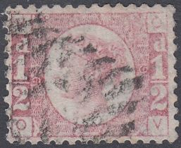 STAMPS GREAT BRITAIN 1870 1/2d red plate 9, fine used, cancelled by Irish diamond numeral,