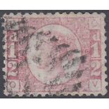 STAMPS GREAT BRITAIN 1870 1/2d red plate 9, fine used, cancelled by Irish diamond numeral,