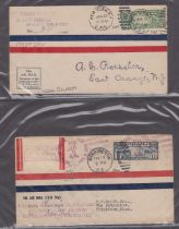 POSTAL HISTORY AIRMAIL USA, album with 120 covers,