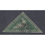 STAMPS CAPE OF GOOD HOPE 1855 1/- deep dark green, fine used,