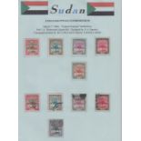 STAMPS SUDAN Collection in two albums with 1897 stamps of Egypt overprinted mint & used,