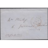 AUTOGRAPHS WILLIAM GLADSTONE, 1834 envelope with a London 'Paid' datestamp in red and signed W. E.