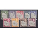 STAMPS FALKLANDS GVI Falkland Islands Dependencies 1946 thin maps set mounted mint Cat £90