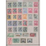STAMPS BARBADOS Mint and used selection on 2 album pages with values to 1/-