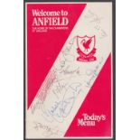 AUTOGRAPHS FOOTBALL signatures mainly Liverpool players,