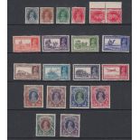 STAMPS INDIA 1937 George VI complete set of 18 values to 25r, lightly M/M, SG 247-64.
